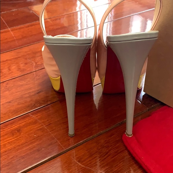 Christian Louboutin Lady Peep Sling Back PL Sz 9 - Picture 8 of 11